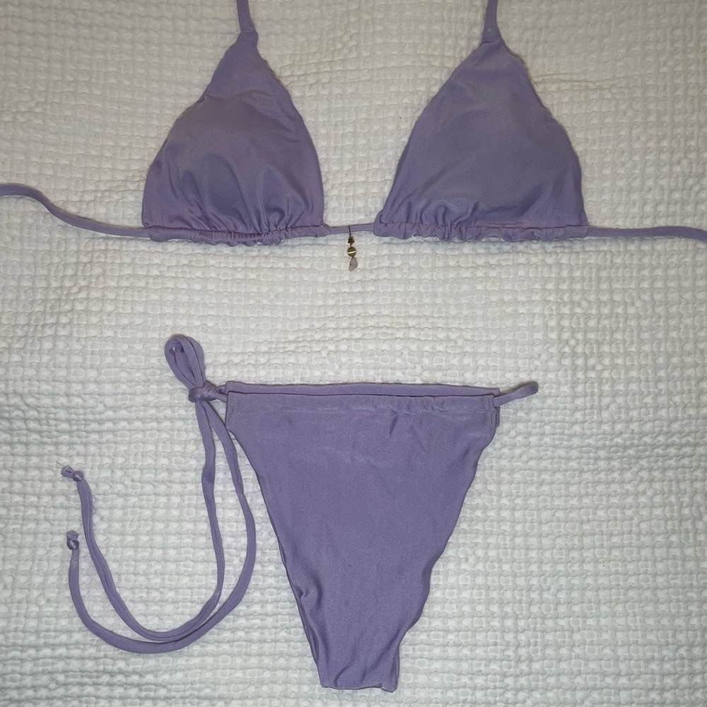 Handmade light purple bikini set